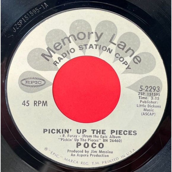 Poco My Kind of Love / Pickin Up the Pieces 45 Rock Folk Promo Reissue - Picture 2 of 6